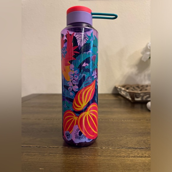 STARBUCKS Purple Tropical FLORAL Water Bottle Summer 2022 Floral Venti 24oz - Picture 3 of 3